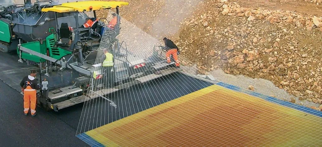 Figure 159. Paver Equipped with an Automated Infrared Scanner