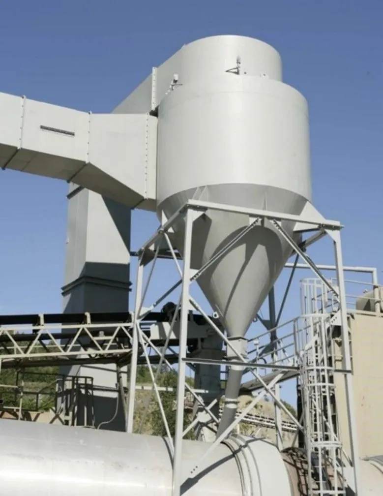 Figure 49. Cyclone Collector Returning Coarse Fines to the Dryer